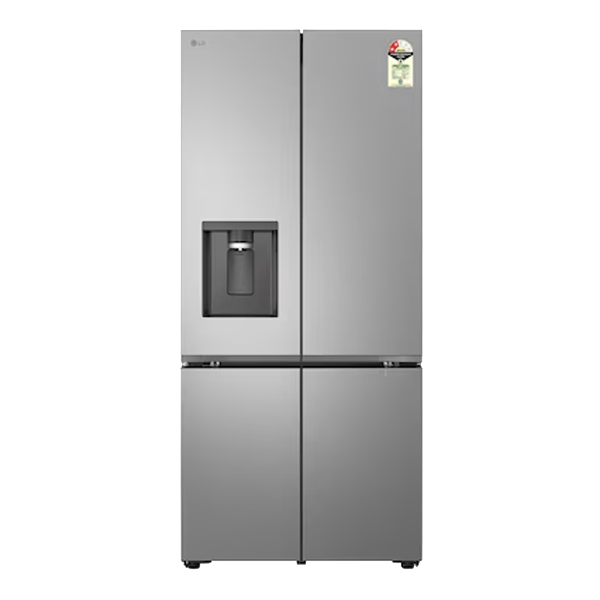 LG 604 L 2 Star French Door Refrigerator (Water Dispenser, Fresh Converter+, DoorCooling+, Prime Silver Finish, GVF25FFLJB)