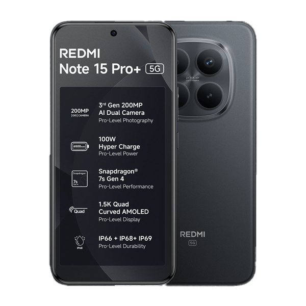 Redmi Note 15 Pro Plus 5G 12GB RAM, 256GB (RN15PROPLUS5G12256GB)