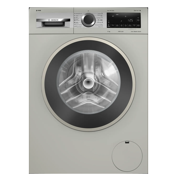 Bosch 11 Kg Fully Automatic Front Load Washing Machine With AutoStain Removal (Series 8, WGA264AXIN, Silver inox)