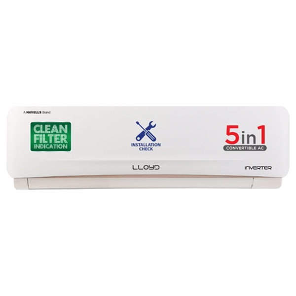 Lloyd 5 In 1 Convertible 2 Ton 5 Star Inverter Split AC with Strong Dehumidifier Indoor Unit (2TGLS24I5FWGEV5SIU)