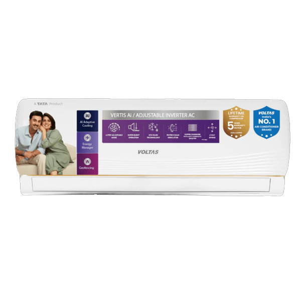 VOLTAS 183INV VERTIS AI ZEST GOLD Convertible 1.5 Ton 3 Star Inverter Split AC with Hidden Display (2026 Model, Copper Condenser, 1.5T183INVERAIZG3SIU)