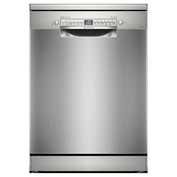 Bosch Series 6 14 Place Settings Free-standing Dishwasher (SMS6IKI01I, 60 cm, Brushed Steel, Anti-Fingerprint, Wi-Fi Enabled, EcoSilence Drive, SMS6IKI01I)