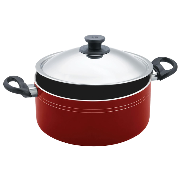 Pigeon Non-Stick Biriyani Pot with Lid (8.5 L, Red, PGNSBIRYANIPOT8.5L)