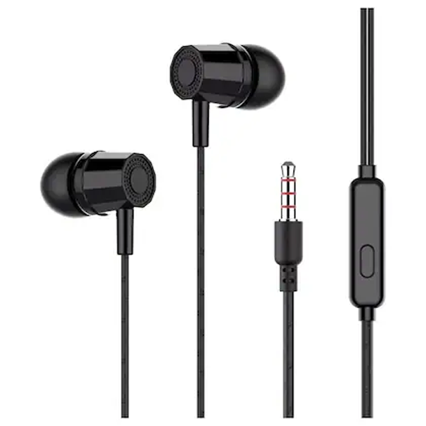 Kratos KR E02 Thump Ear Wired Earphone with Mic, 3.5 mm jack, Dynamic stereo, powerful bass (KREPE02THUMP)
