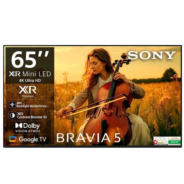 Sony 164 cm 65 inch 4K Ultra HD Smart Mini LED Google TV (K65XR55A)