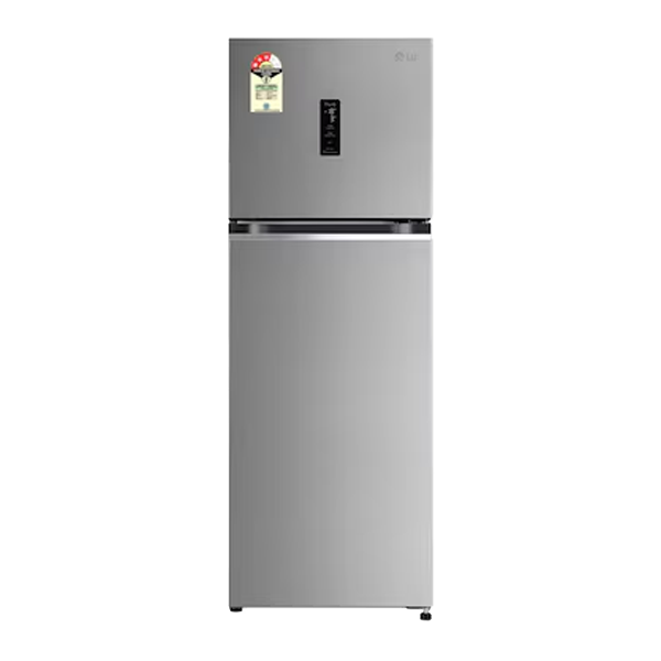 LG 246 L 3 Star Double Door Refrigerator (Wi-Fi Convertible, Door Cooling+, Shiny Steel Finish, GLT262TPZX)