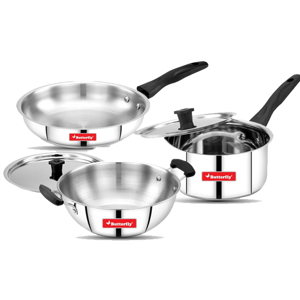 BUTTERFLY GIFT COOKWARE CLASSIC SS 5PCS NON STICK (BUGCWCLASSICSS5PCSNS)