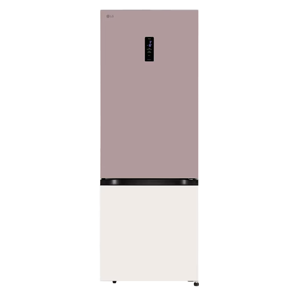 LG 340L Double Door Frost Free Bottom Freezer Refrigerator (Wi-Fi Convertible, Door Cooling+™, Metal Fresh, Clay Pink Tango, 3 Star, GLB382FPTX)