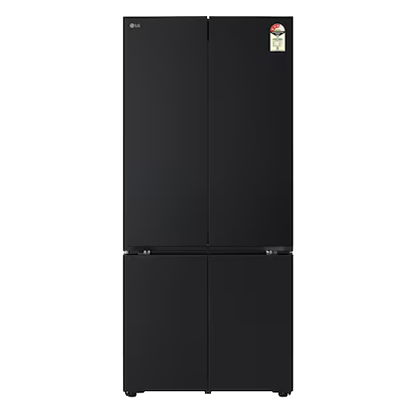 LG 610 Litres 3 Star Frost Free French Door Smart Wifi Enabled Refrigerator with Hygiene Fresh Plus (Black Glass, GVB25FFGMB)