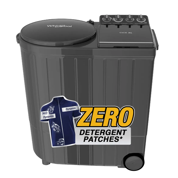 Whirlpool Ace XL 11kg Semi Automatic Washing Machine with Dynamix Detergent Dispenser (Graphite Grey, ACEXL11DMIXGARPHGREY)