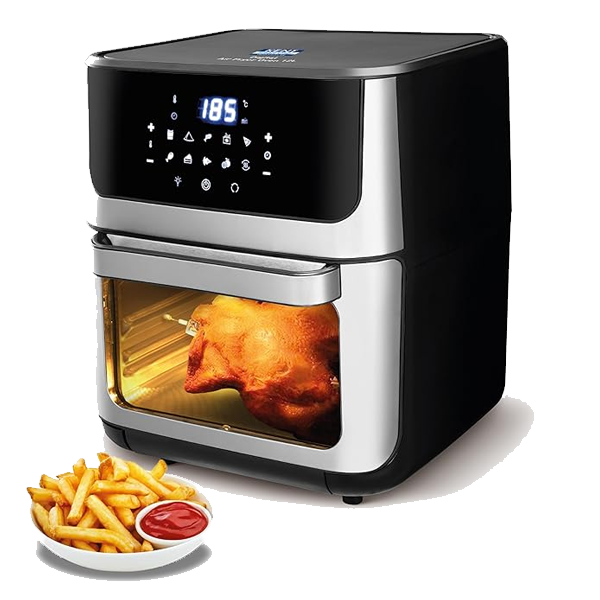 KENT Digital Air Fryer Oven 12L 1800W Grill & Roast | Digital Display & Touch Control Panel (DIGITALOVEN12L)
