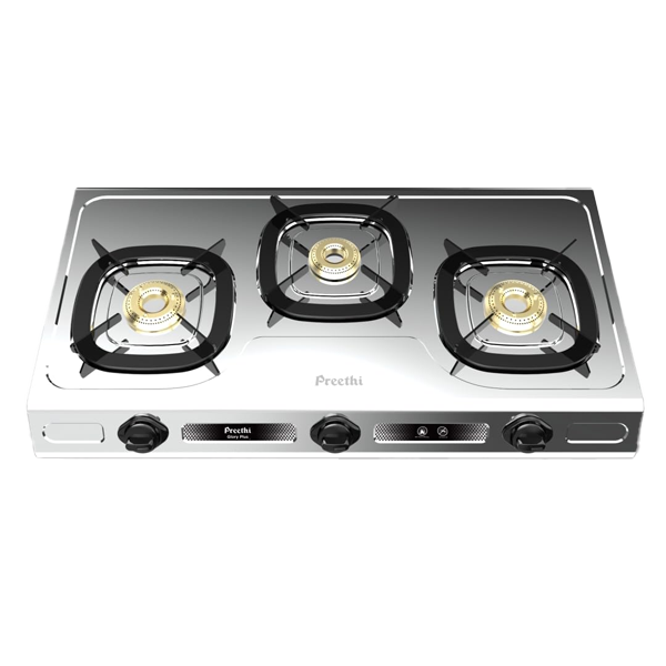 Preethi Glory Plus 3 Burner Gas stove (GLORYPLUS3B)