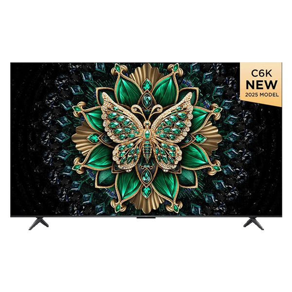 TCL C6K 55 inch QD-Mini LED 4K Ultra HD Smart Google TV with Google Voice Assistant (2025 model, TCL55C6K)