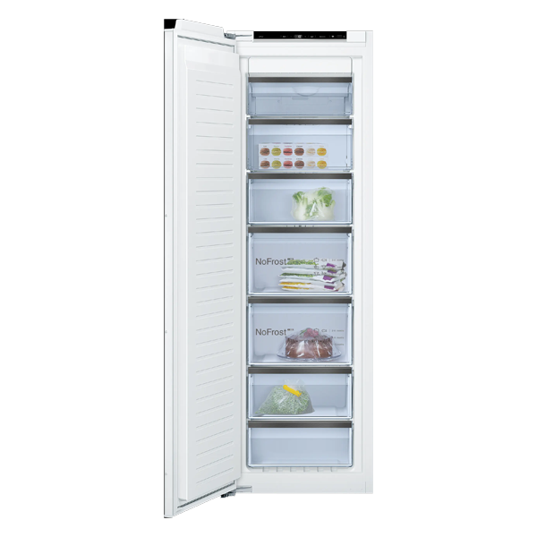BOSCH Bosch Series 8 212L Stainless Steel No Frost Built-In Freezer (GIN81HD31I)