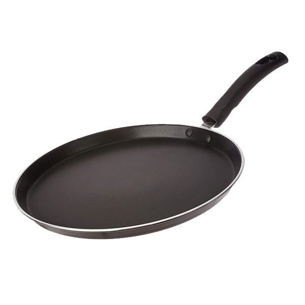 Pigeon Aluminium Non-Stick Forged Flat Tawa 280 (Black, 26 cm, PGNSFLATTAWA280MM)