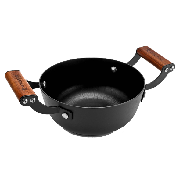 Wonderchef Ferro Light-weight Cast-iron Deep Kadhai, 20cm, 40% Lighter, Pre-seasoned with 100% Vegetable Oil (WCIDKHFERROCAST20CM)