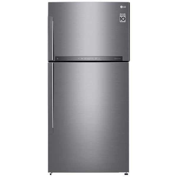 LG 592 Litres 1 Star Frost Free Double Door Refrigerator with Smart Inverter Compressor (GRH812HLHM, Platinum Silver)