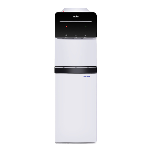 Haier Bottled Water Dispenser with Hot, Cold & Normal Water Dispenser (Mount Refrigerator Floor Standing, Digital Display, Black & White, HWD3MPFMR)