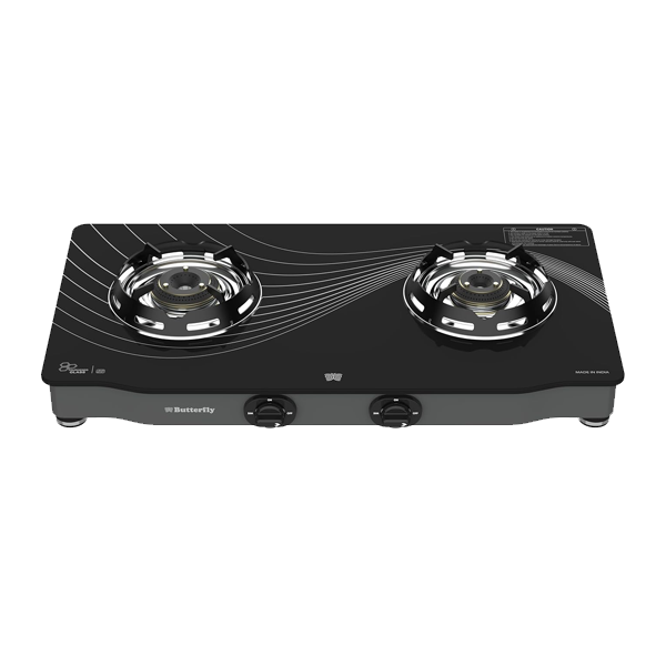 Butterfly Renz Glass Cooktop 2Burner Gas Stove (2BRENZGCT)