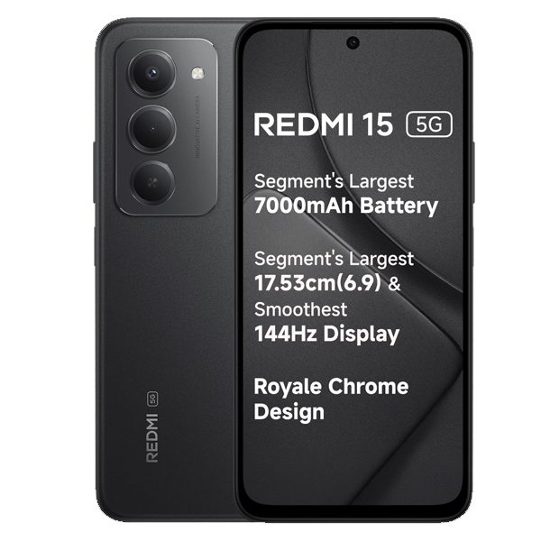 Redmi 15 5G (6GB RAM, 128GB Storage, R155G6128GB)
